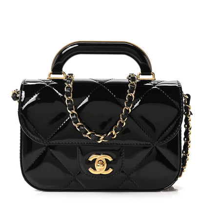 Mini Calfskin Clutch Bag - Black