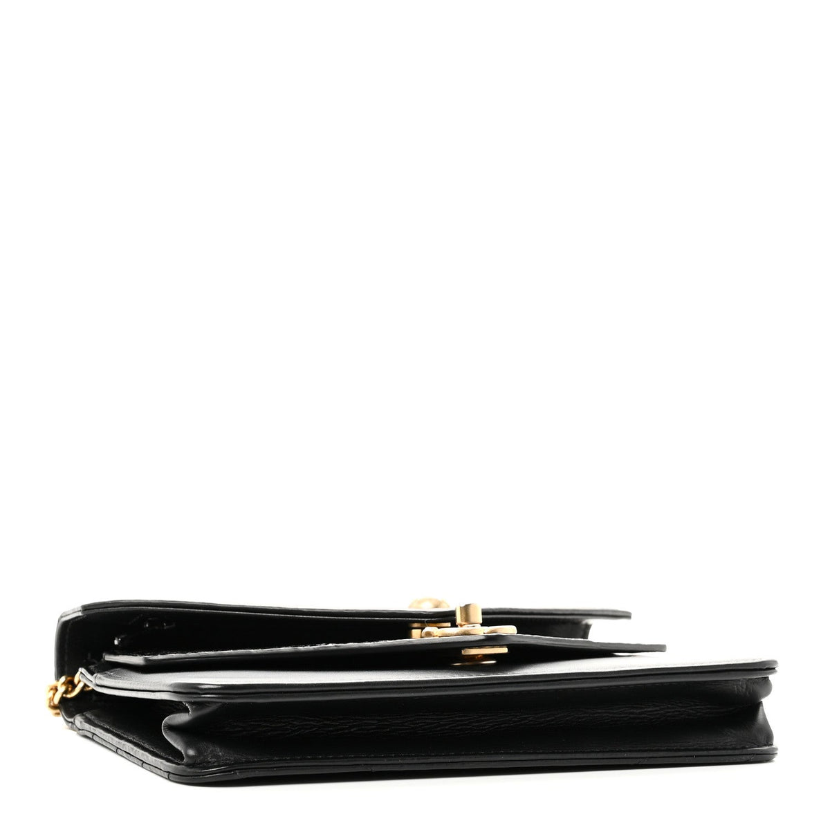 Mini Calfskin Wallet Bag - Black