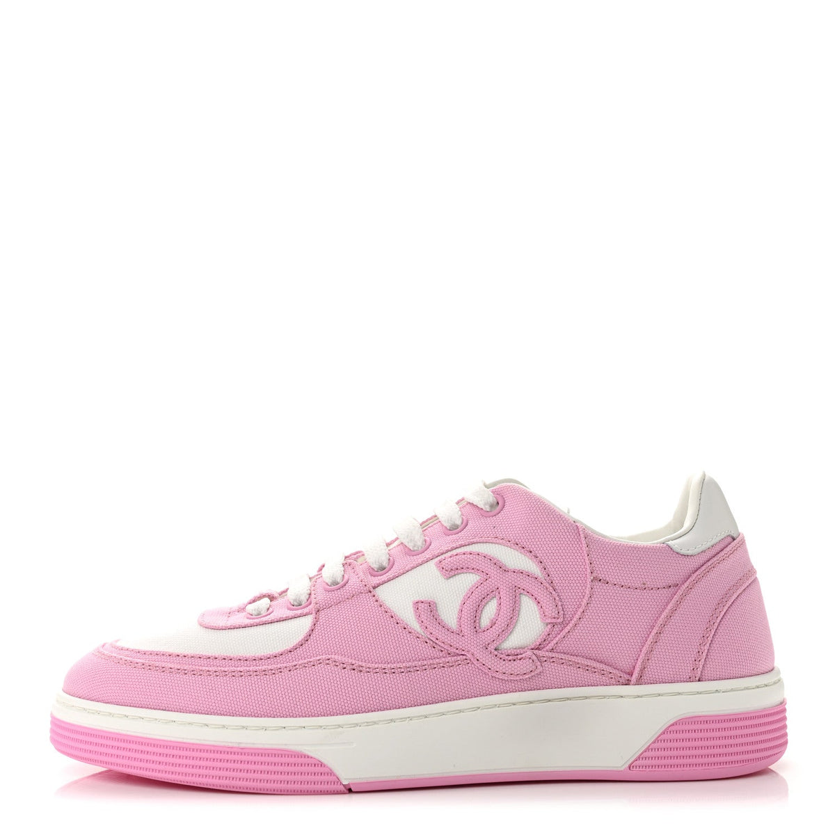 Cotton Sneakers Pink White