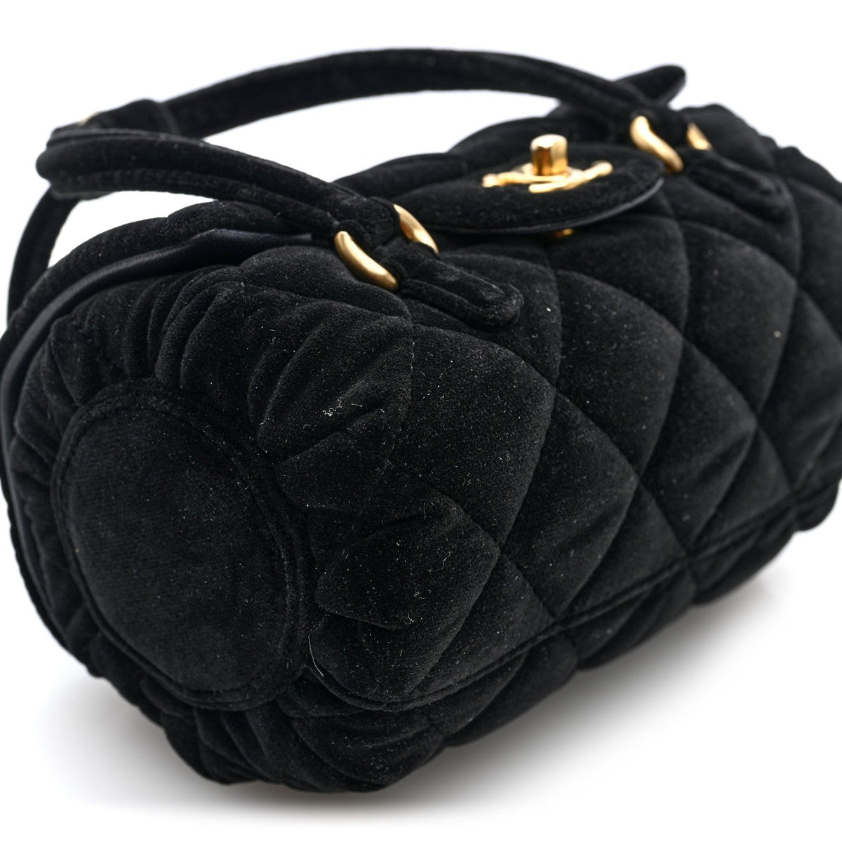 Mini Quilted Flap Shoulder Bag - Black