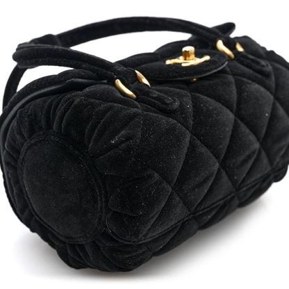 Mini Quilted Flap Shoulder Bag - Black