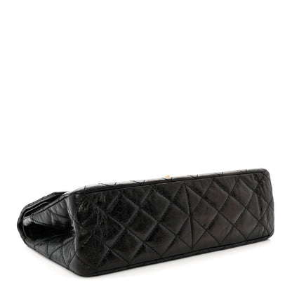 Quilted Calfskin Flap Shoulder Bag - Black