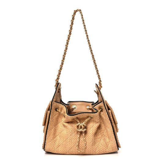 Mini Quilted Calfskin Handbag - Beige