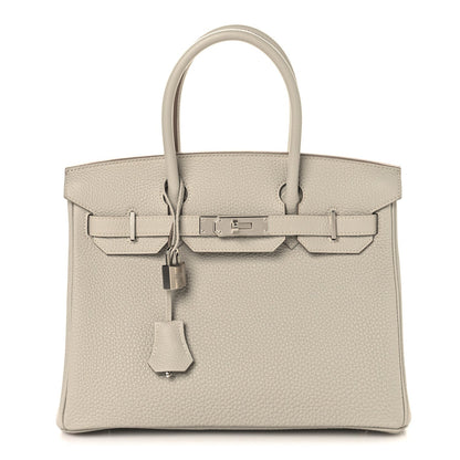 Togo Birkin 30 Gris Perle Handbag