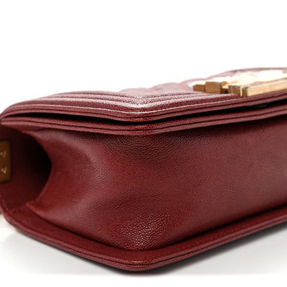 Small Quilted Caviar Flap Shoulder Bag