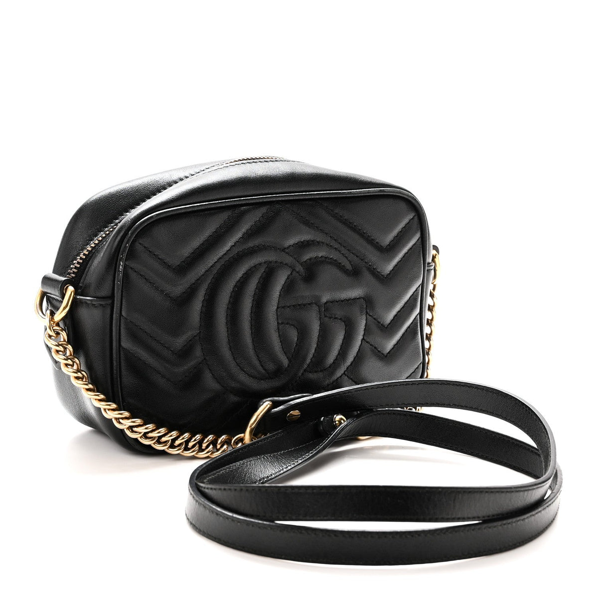 Mini Calfskin Shoulder Bag - Black