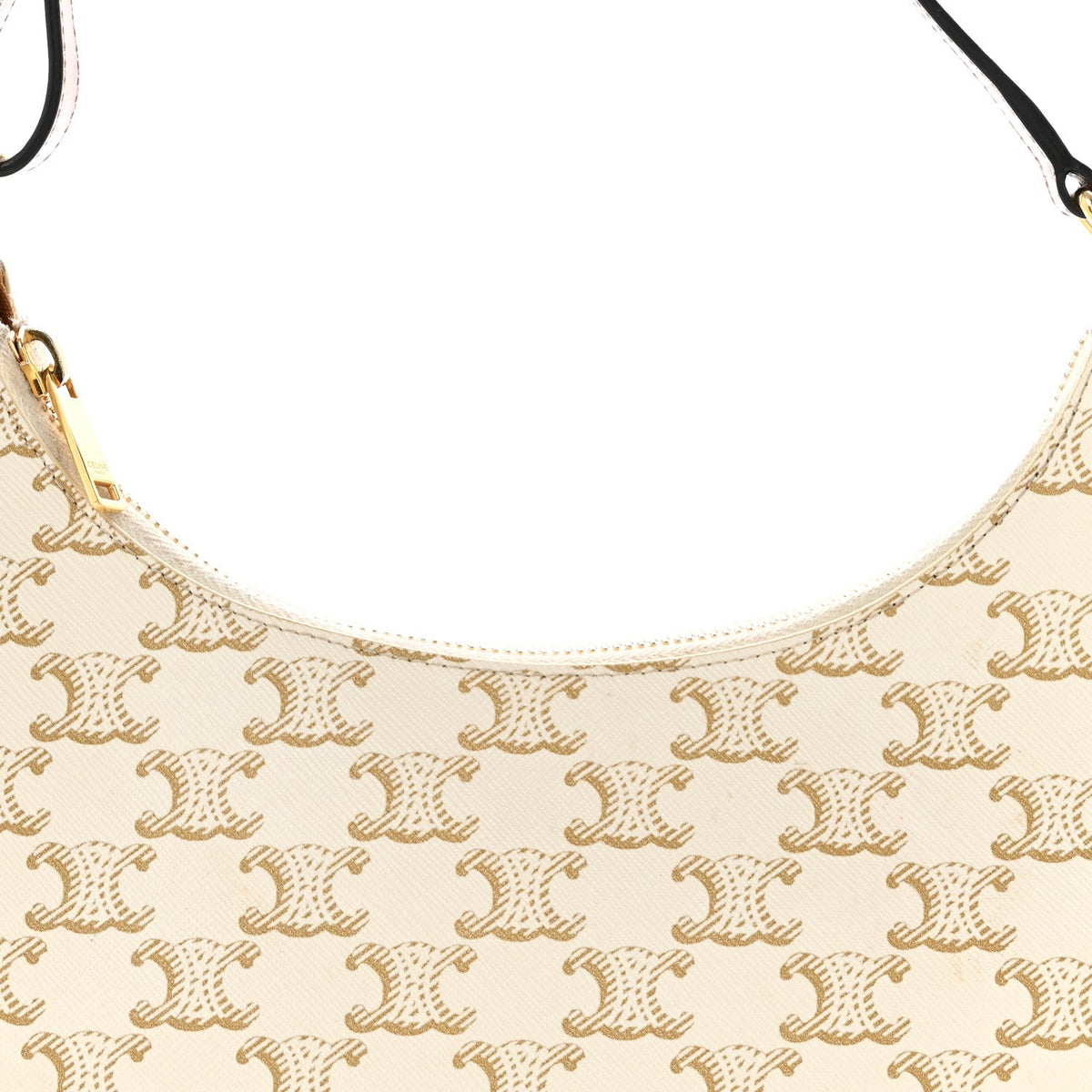 Calfskin Canvas Shoulder Bag - White