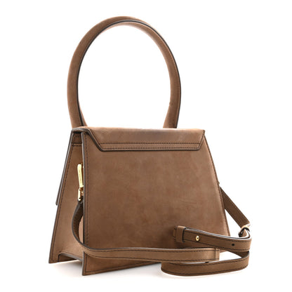 Suede Handbag - Brown