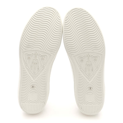 Gucci Calfskin Men's Interlocking G Perforated Ace Sneakers 8 White Grey Sky