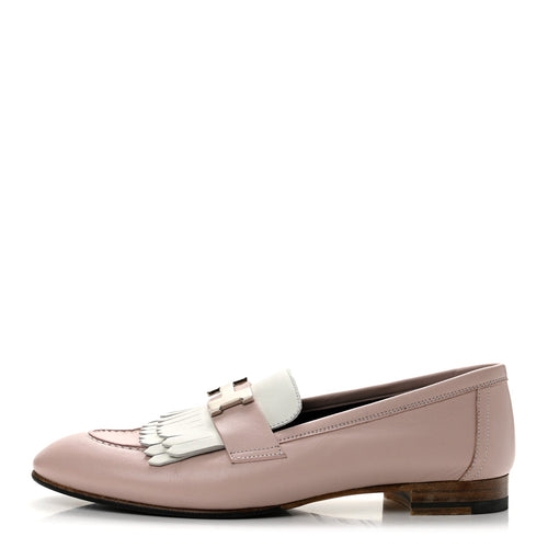 Goatskin Royal Loafers Rose Porcelain White