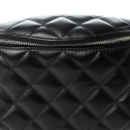 Quilted Calfskin Belt Bag - Black