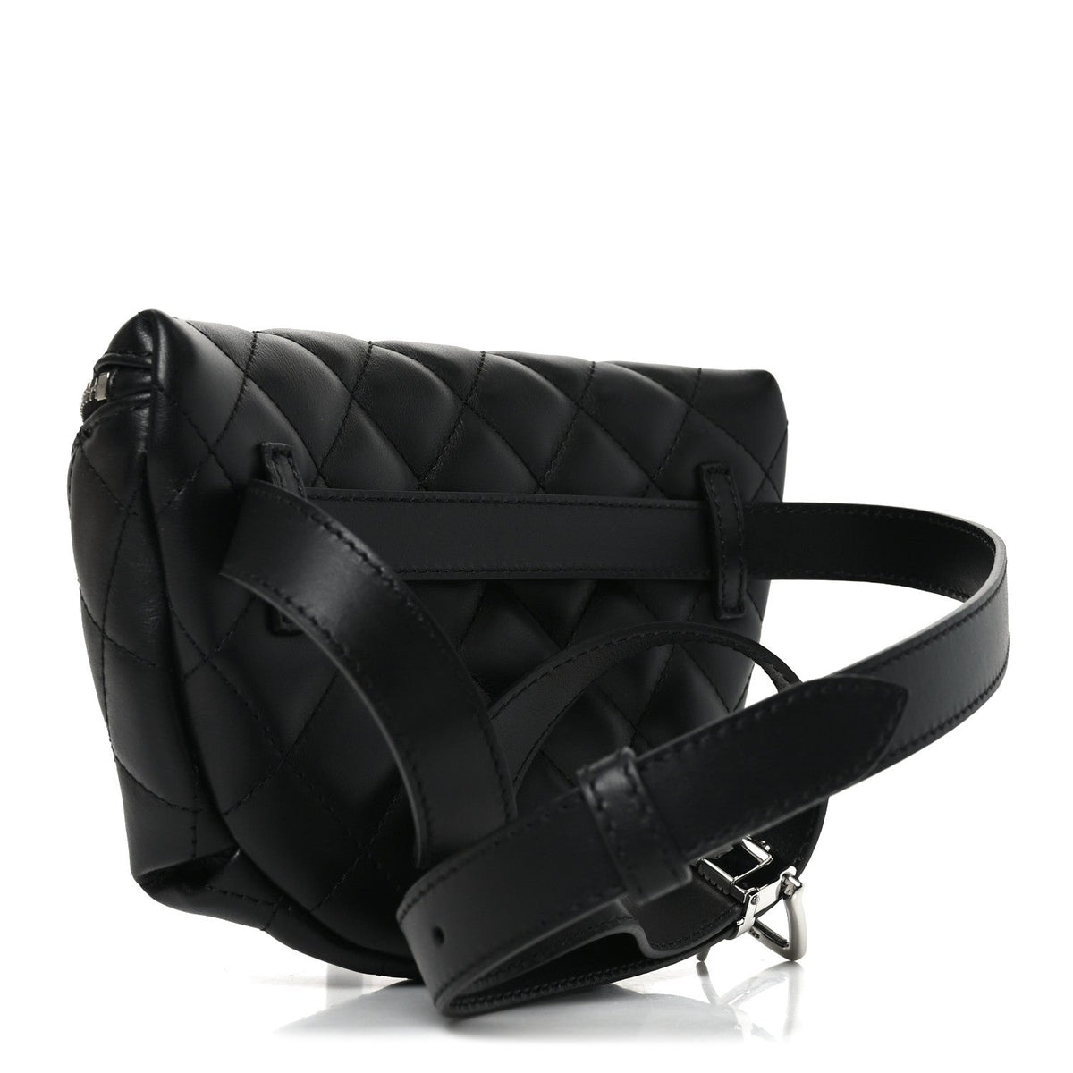 Quilted Calfskin Belt Bag - Black