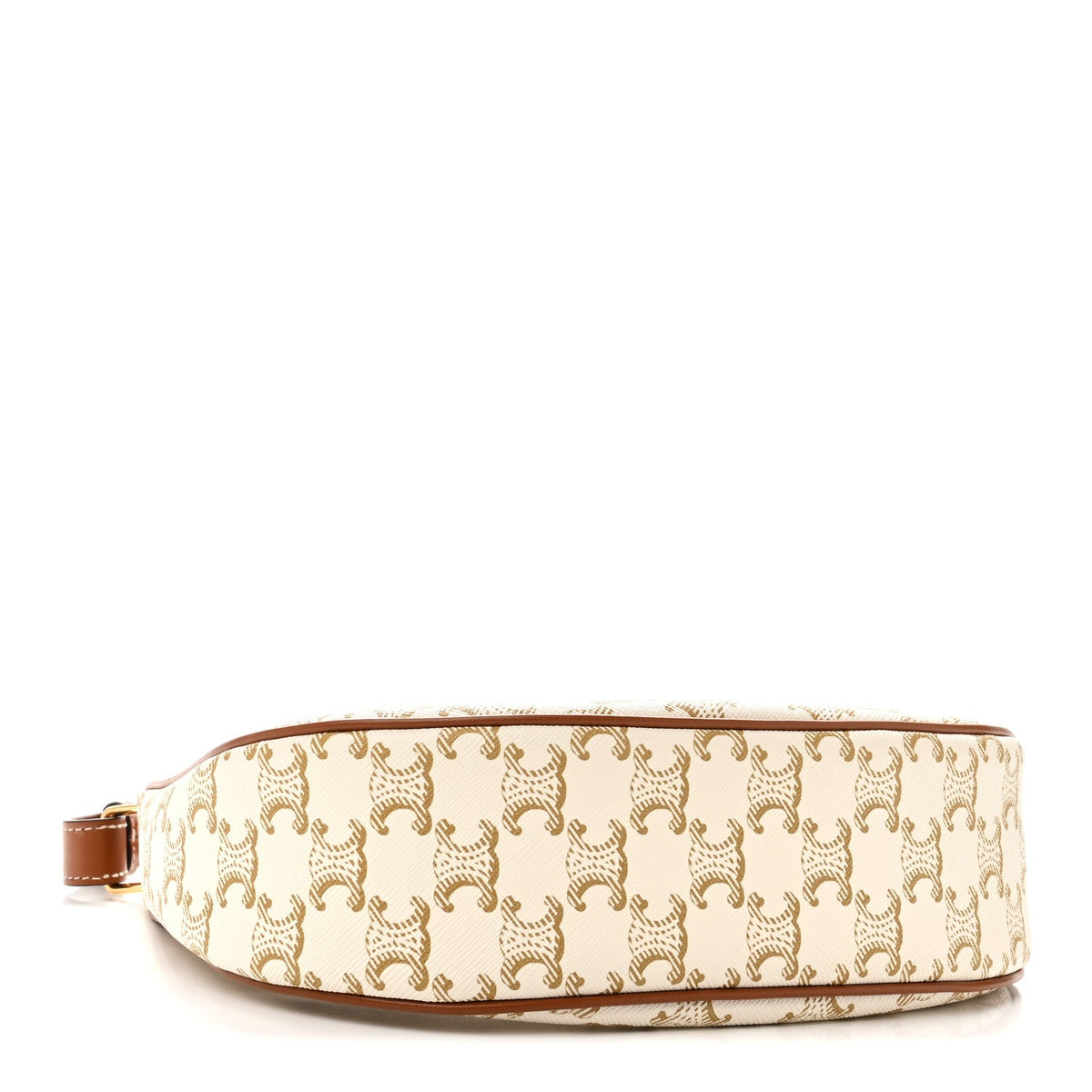 Calfskin Canvas Shoulder Bag - White