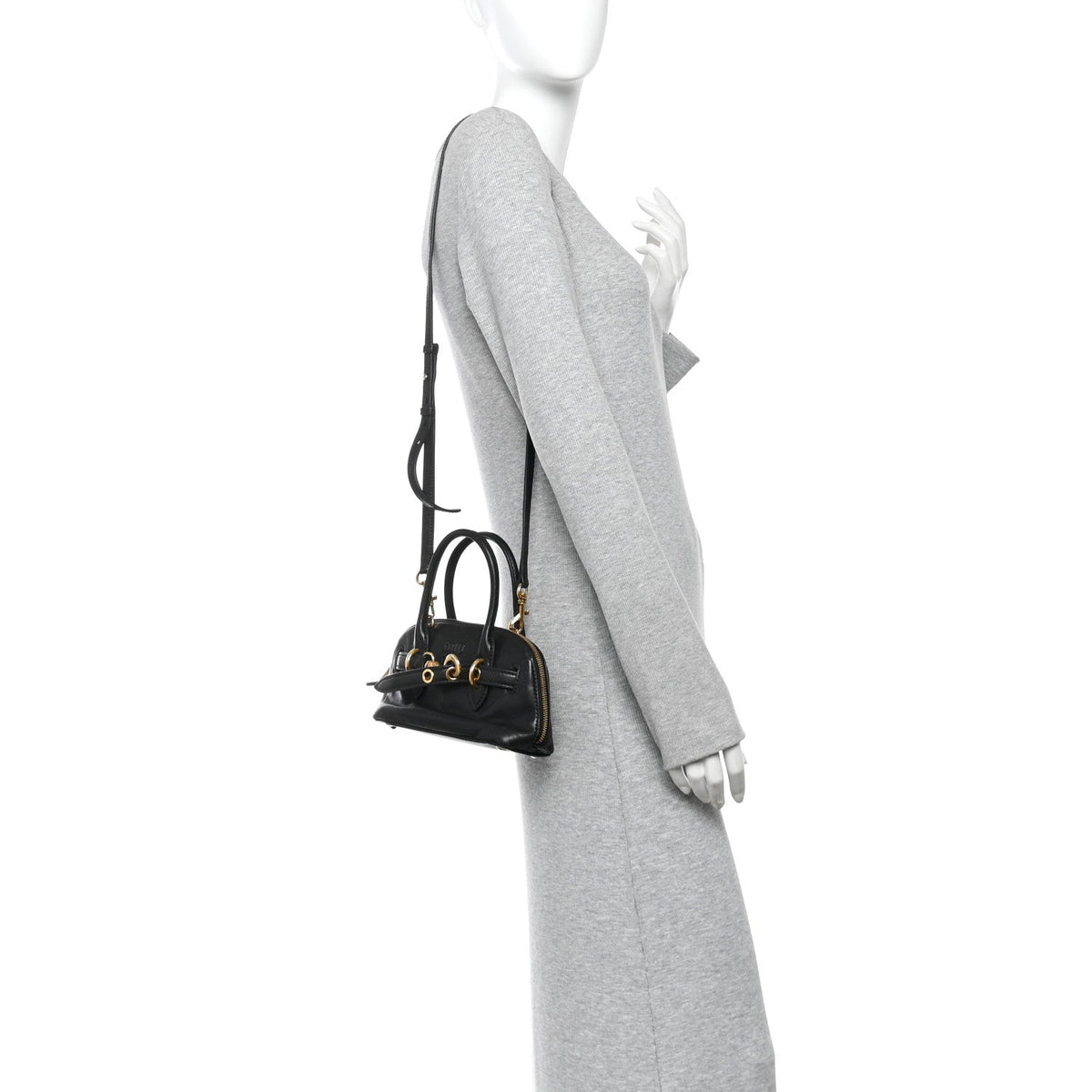 Mini Nappa Handbag - Black