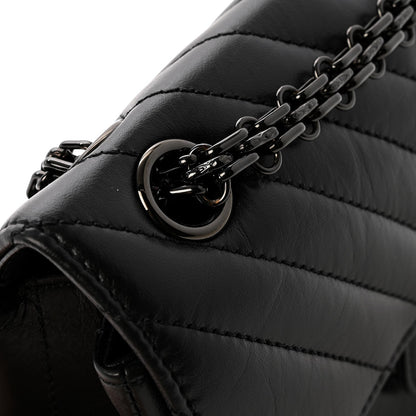 Mini Quilted Calfskin Flap Shoulder Bag - Black
