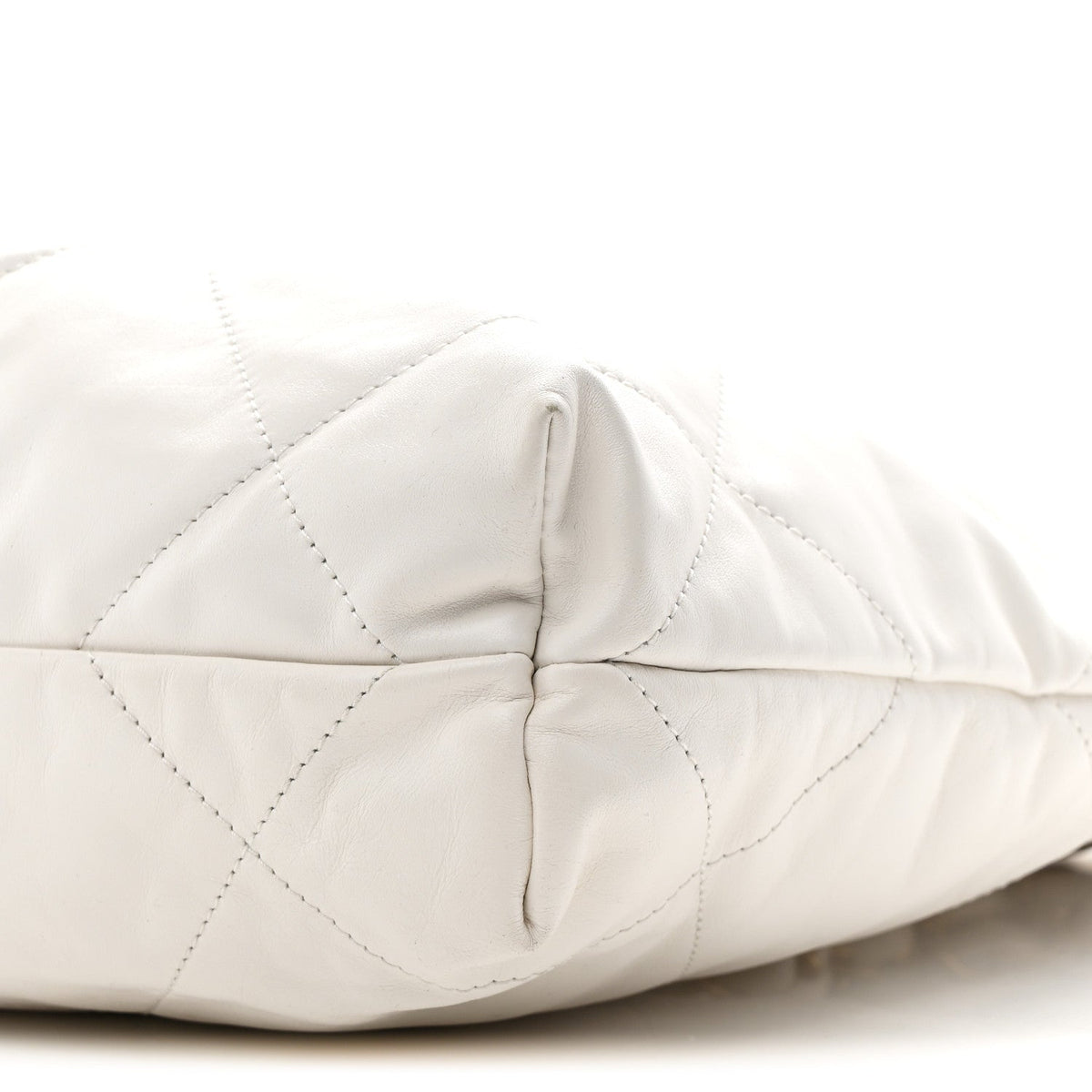 Small Quilted Calfskin Handbag - White