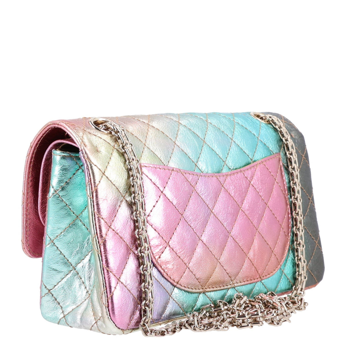 Quilted Goatskin Flap Shoulder Bag