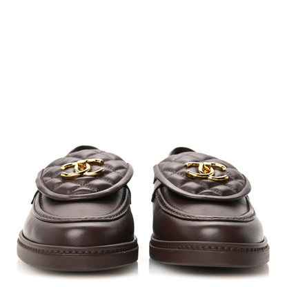 Chanel Lambskin Quilted CC Turnlock Women's Loafers