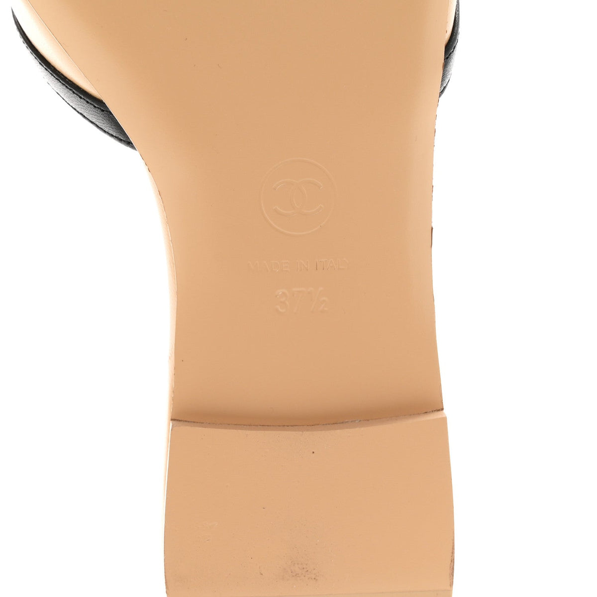 Chanel Lambskin CC Cutout Sandal Women's Mules