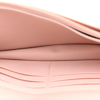 Quilted Caviar Wallet Bag - Pink