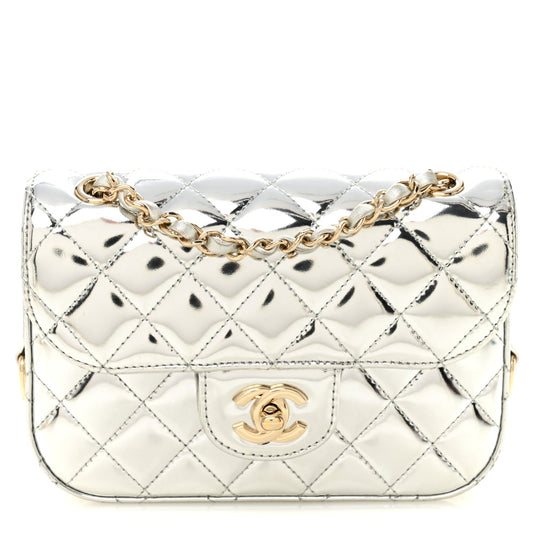 Mini Quilted Calfskin Flap Shoulder Bag