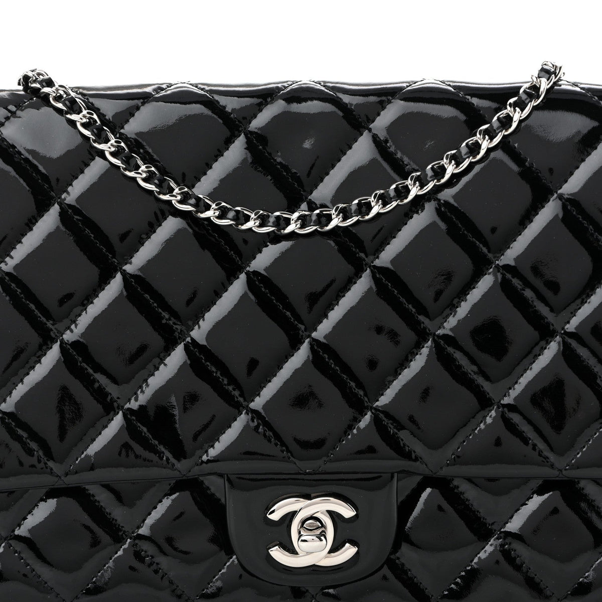 Quilted Clutch Bag - Black