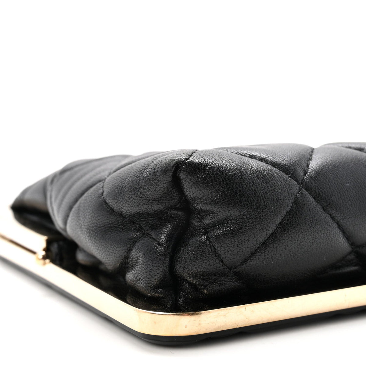 Quilted Lambskin Clutch Bag - Black