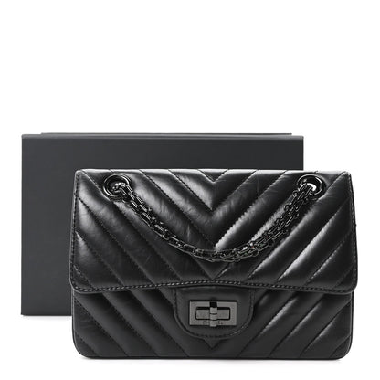 Mini Quilted Calfskin Flap Shoulder Bag - Black
