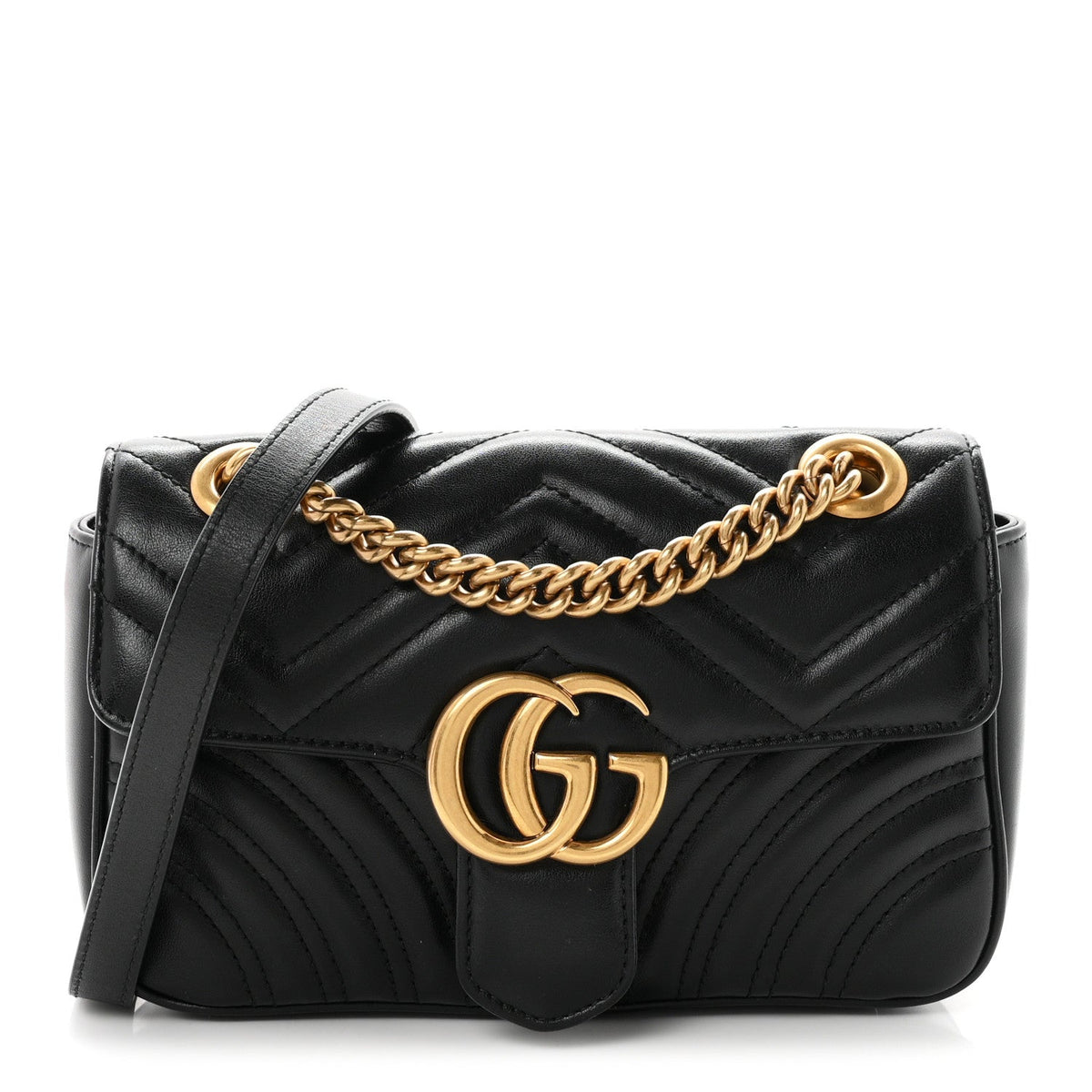 Mini Calfskin Shoulder Bag - Black