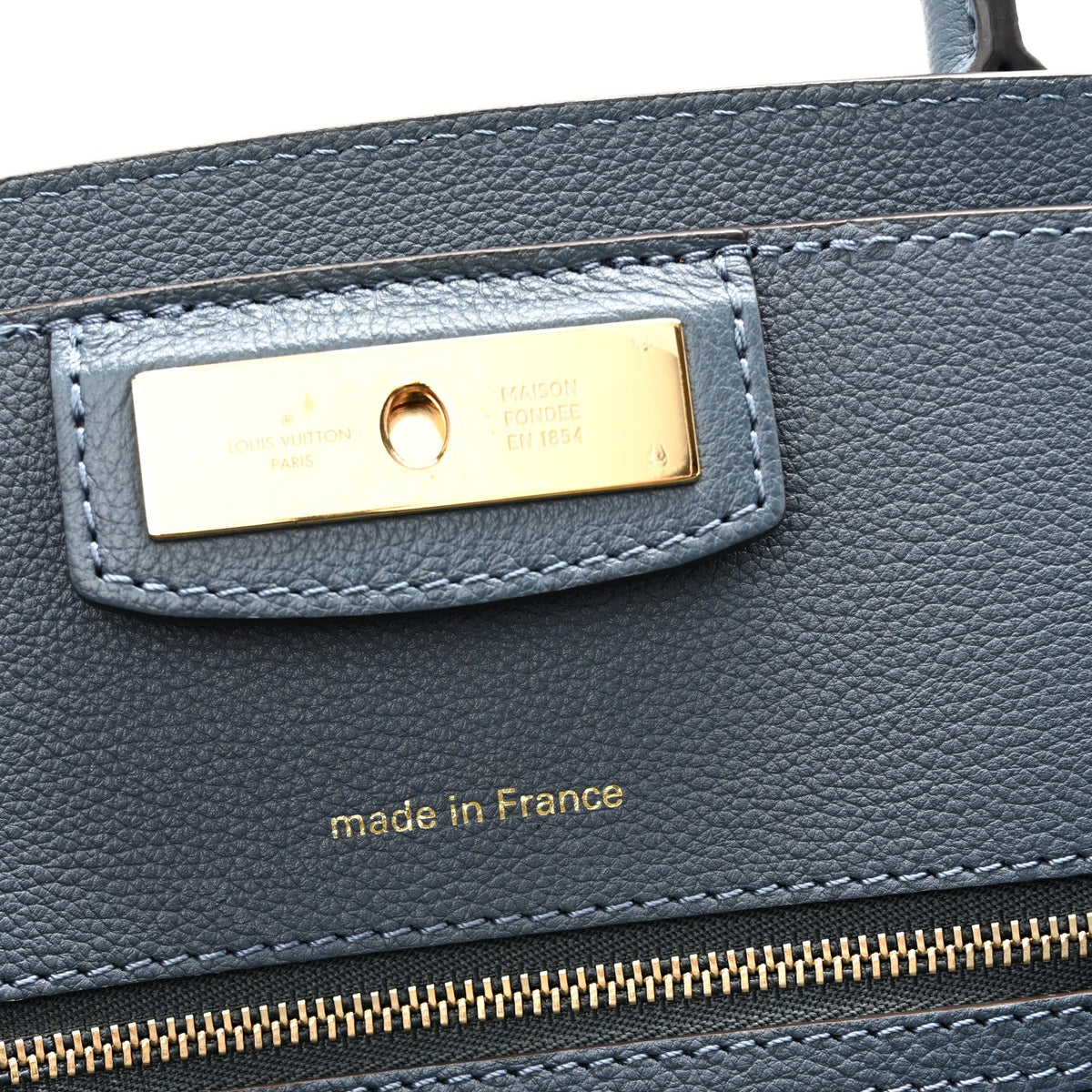 Calfskin Handbag - Blue