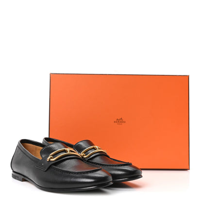 Hermes Calfskin Women's Colette Loafers 35 Black