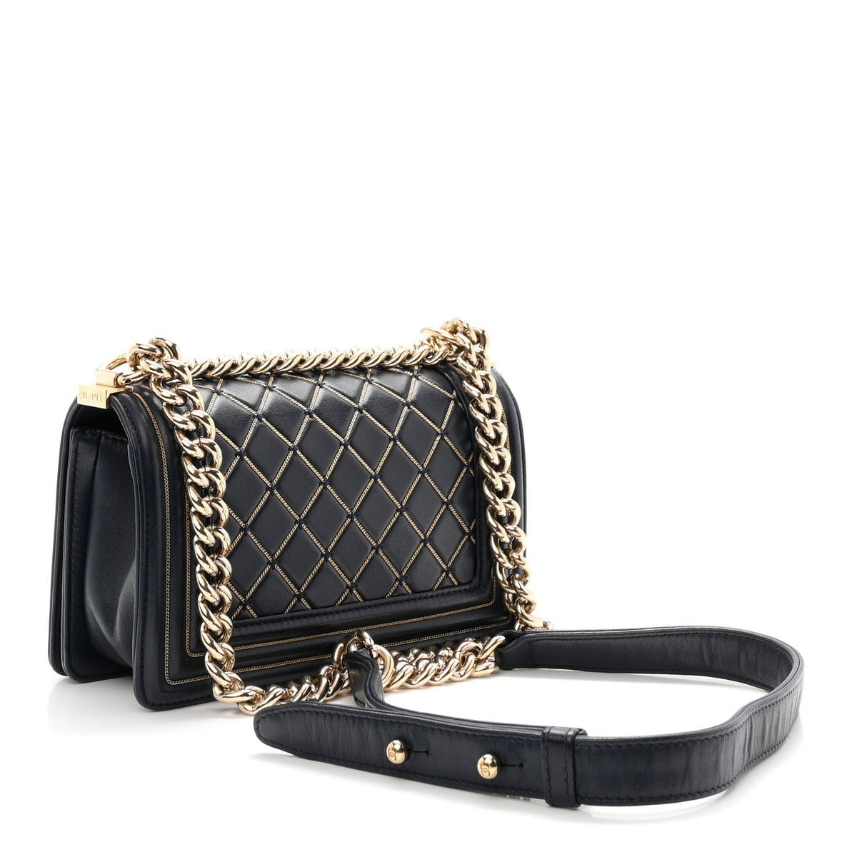 Small Quilted Lambskin Flap Shoulder Bag