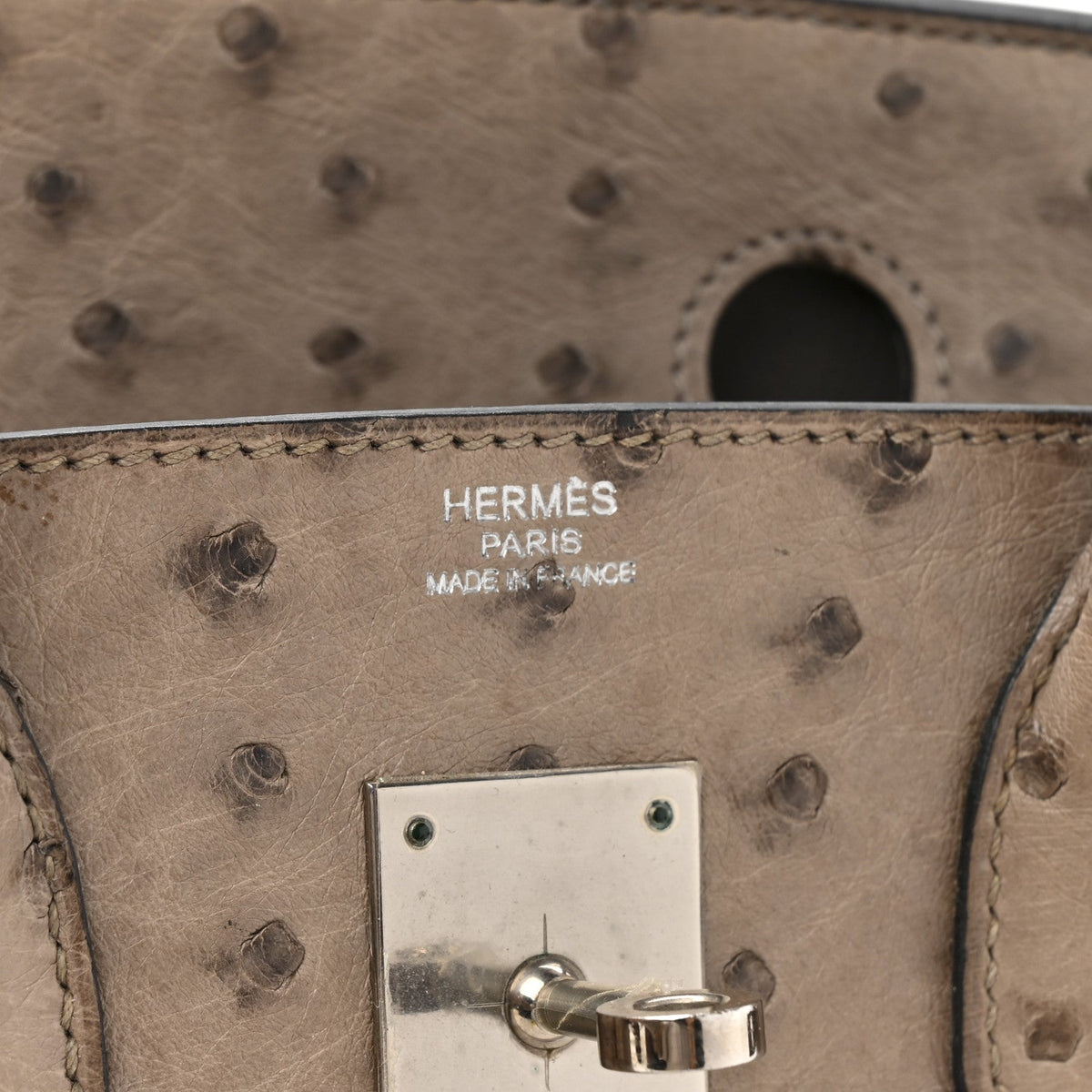 Ostrich Birkin 30 Mousse Handbag