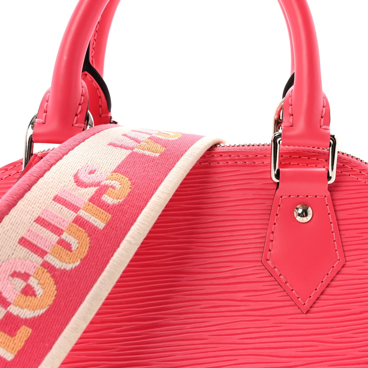 Epi Jacquard Alma Bb Dragon Fruit Handbag