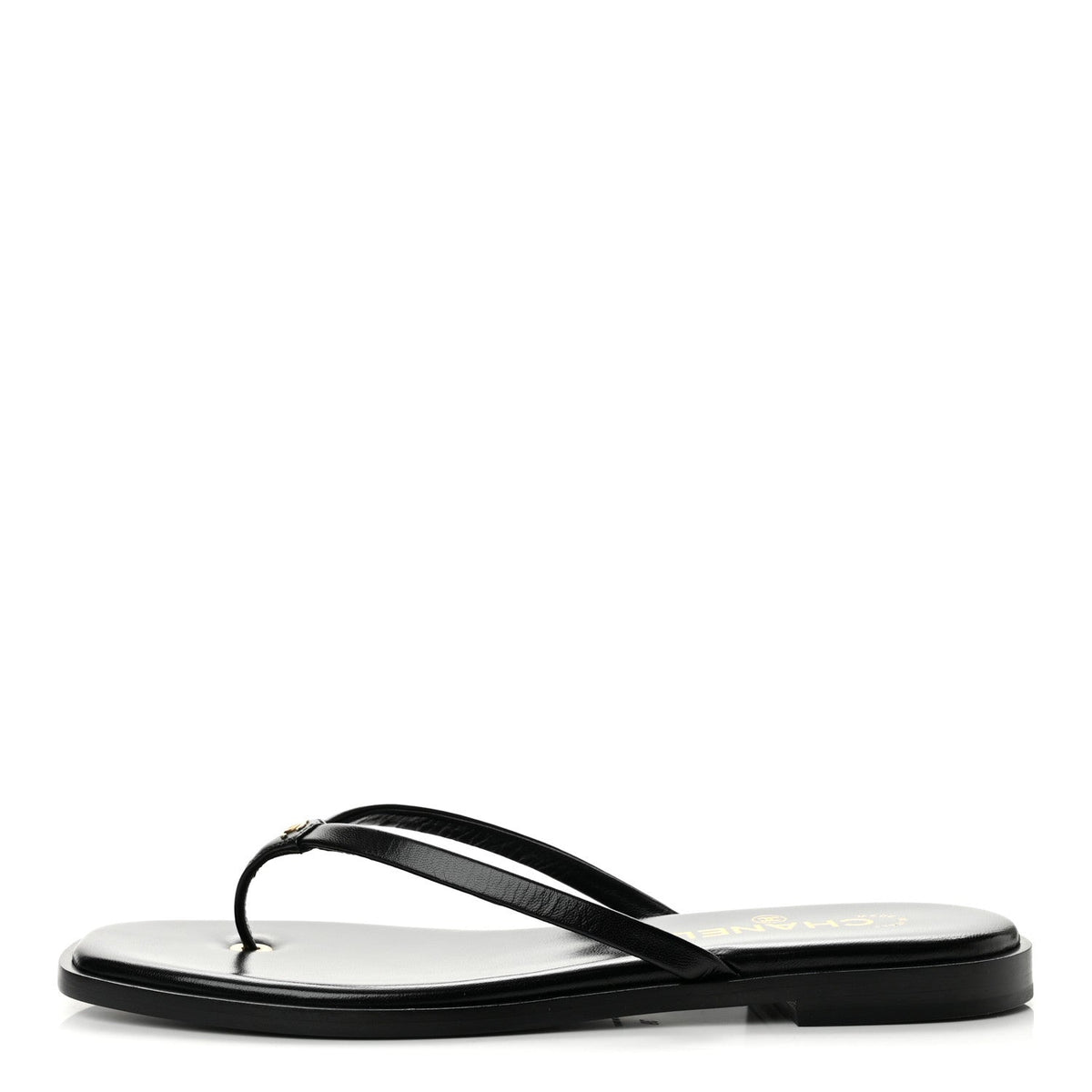Chanel Goatskin CC Times Square Women's Thong Sandals