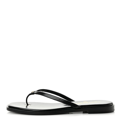 Chanel Goatskin CC Times Square Women's Thong Sandals