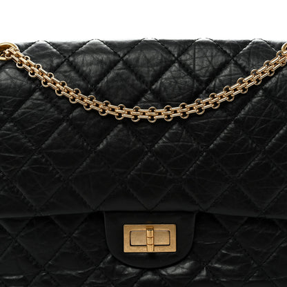 Quilted Calfskin Flap Shoulder Bag - Black