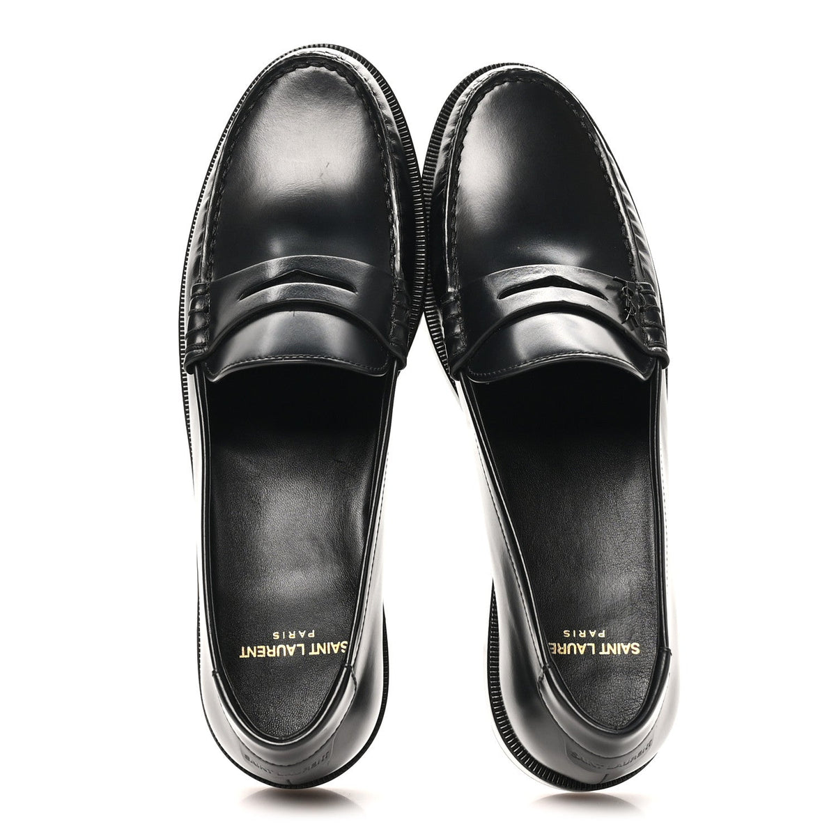 Saint Laurent Calfskin Men's Le Loafer 15 Moccasins 40 Black