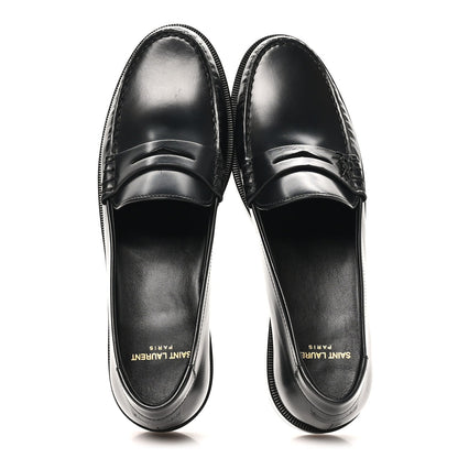 Saint Laurent Calfskin Men's Le Loafer 15 Moccasins 40 Black