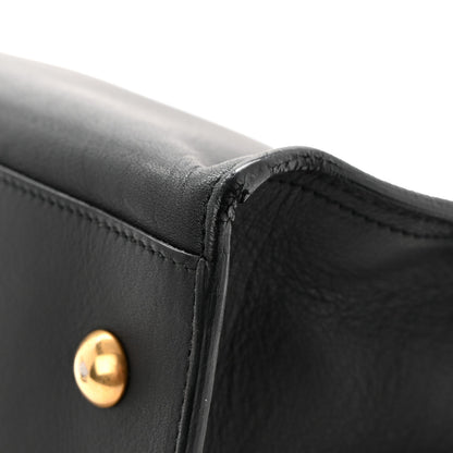 Small Calfskin Handbag - Black