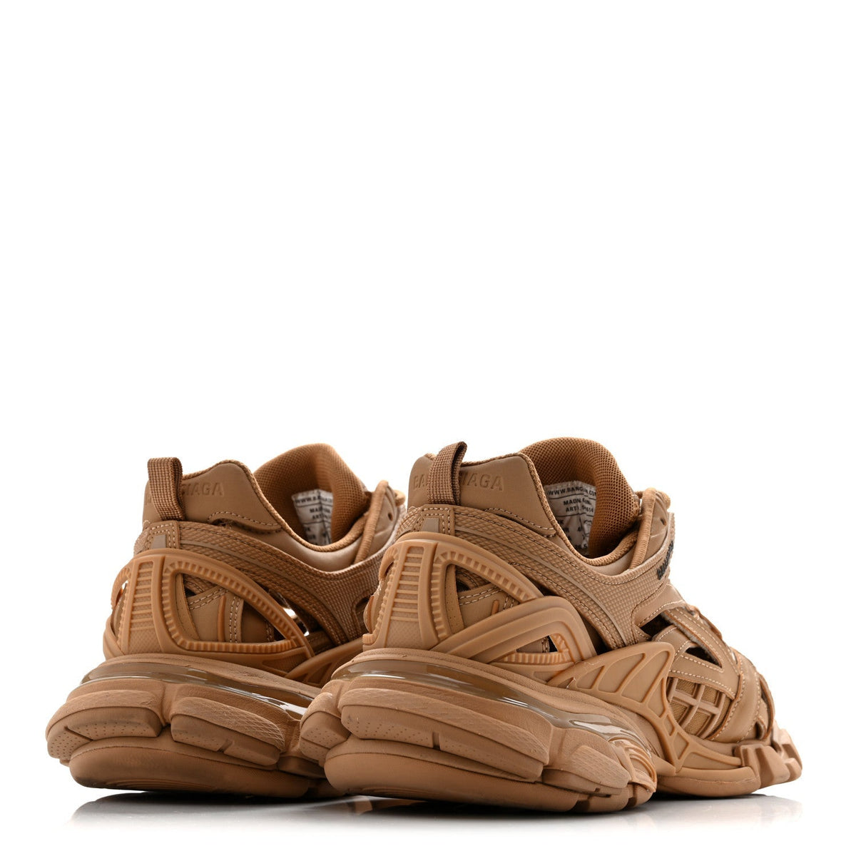 Balenciaga Rubber Mesh Women's Track.2 Open Sneakers 40 Light Brown