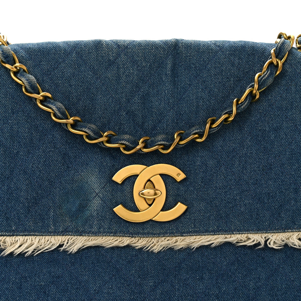 Quilted Flap Shoulder Bag - Blue