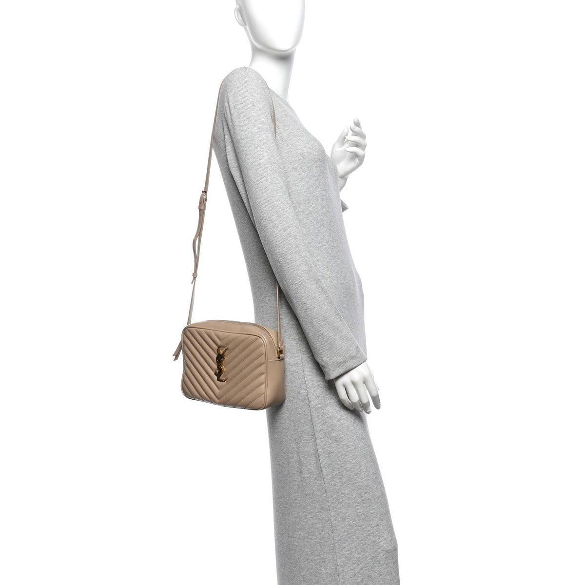 Calfskin Crossbody Bag - Beige