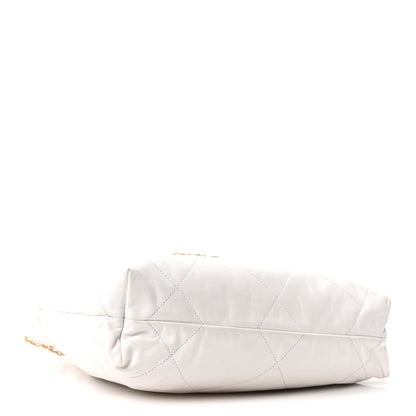 Small Quilted Calfskin Handbag - White
