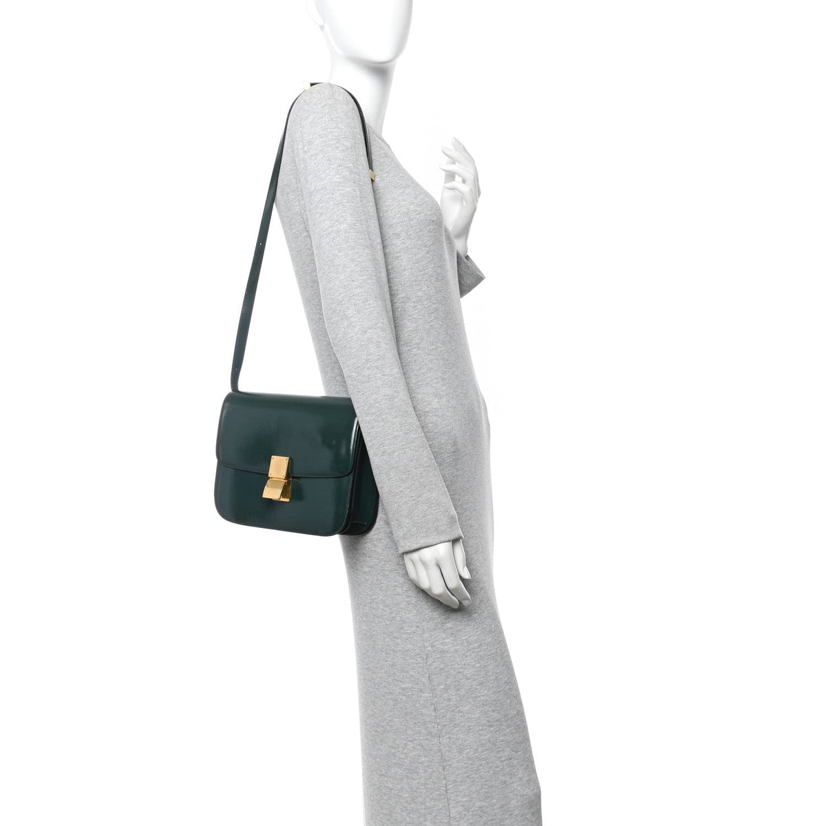 Medium Calfskin Flap Shoulder Bag - Green