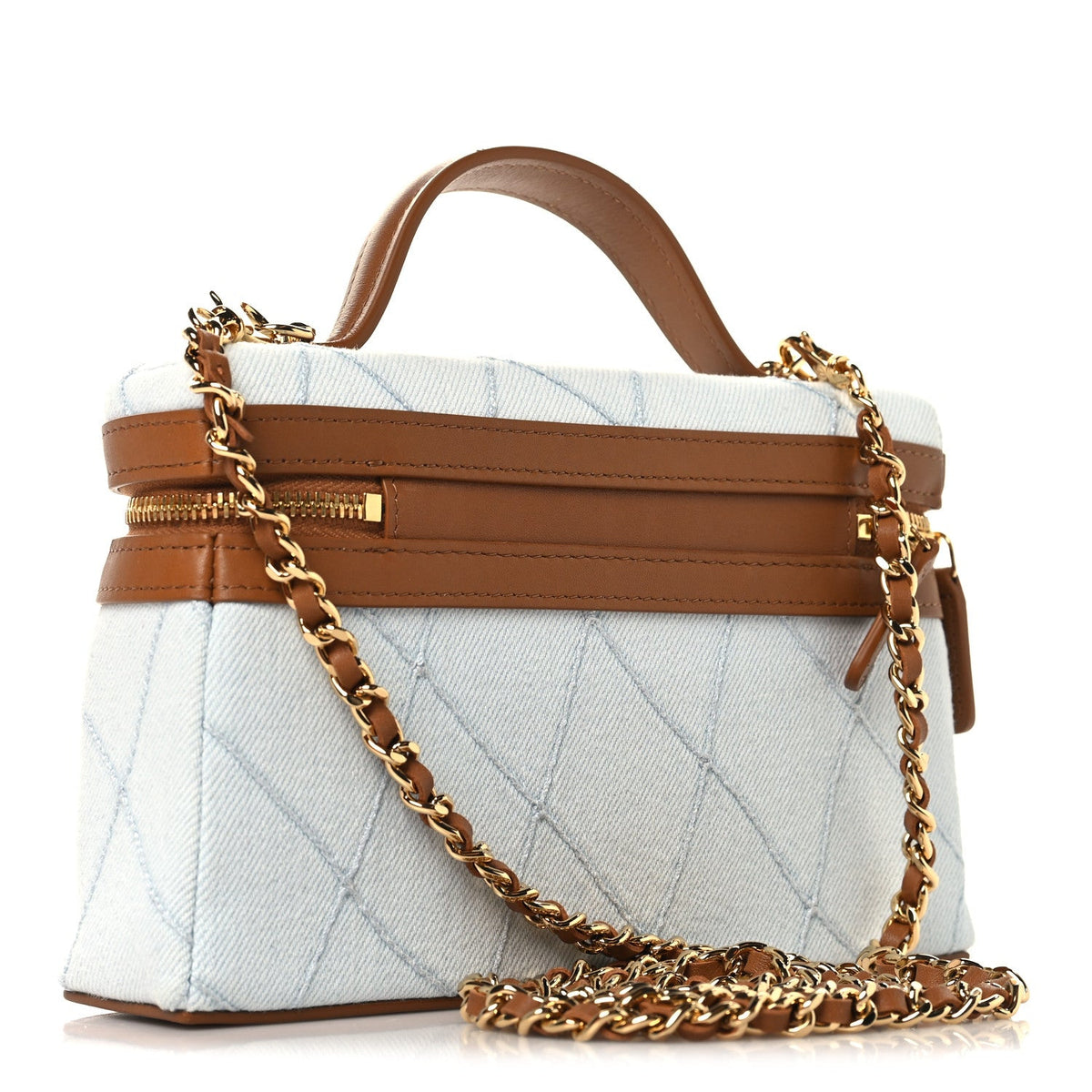 Quilted Calfskin Handbag - Blue
