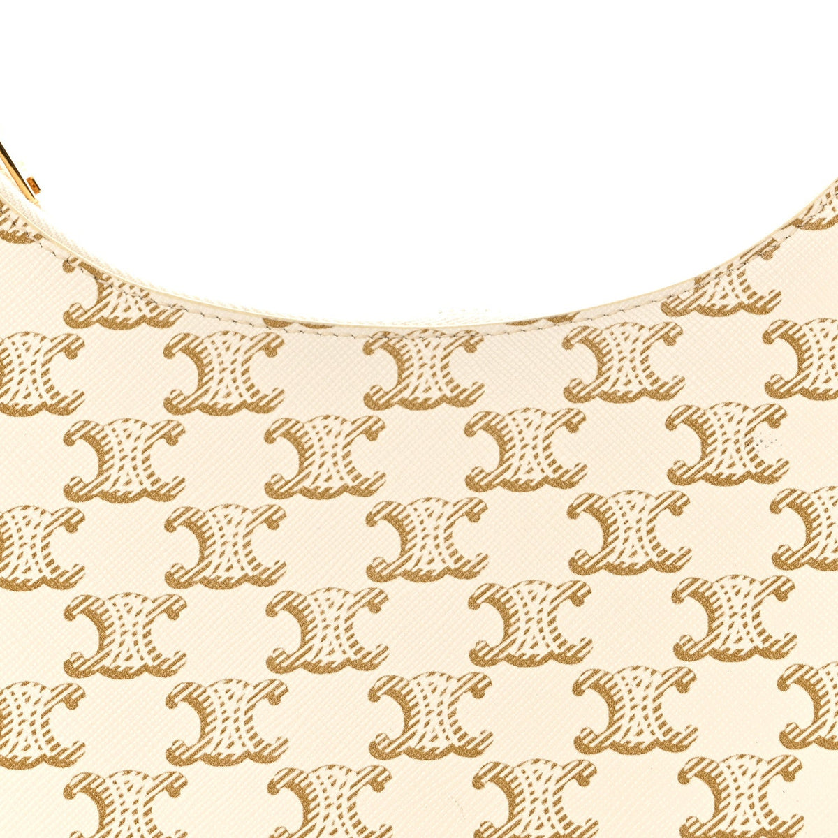 Calfskin Canvas Shoulder Bag - White