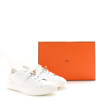 Hermes Calfskin Women's Day Sneakers White