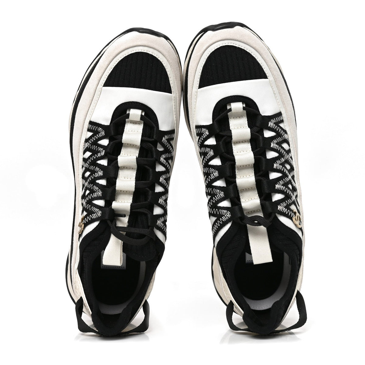 Chanel Fabric Suede Calfskin Women's Sneakers