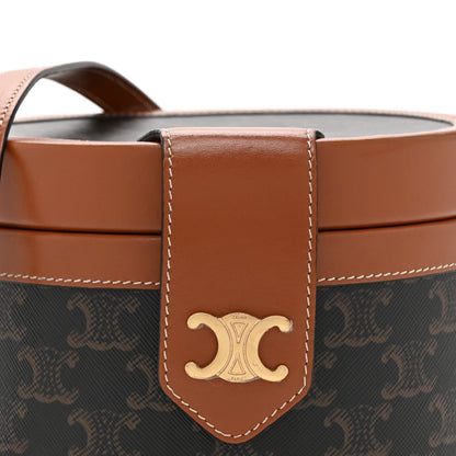 Medium Calfskin Canvas Handbag - Tan